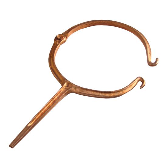 Berger Building Products 4" Plain Round Coppered Hinged Downspout Hook
