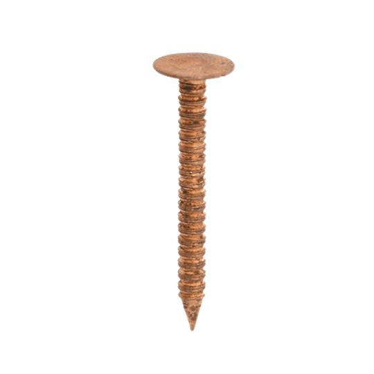Grip-Rite 1-1/4" Ring Shank Copper Slating Nails - 1 Lb. Tub