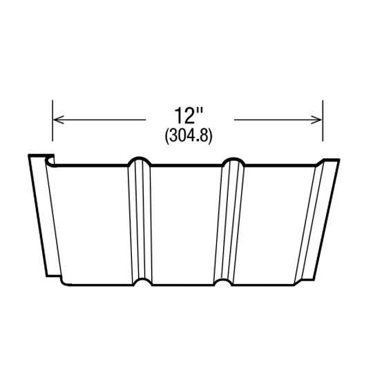 Gentek 12" Hi-Tensile T-4 Solid Aluminum Soffit — GTKHTT4SLSSMGG