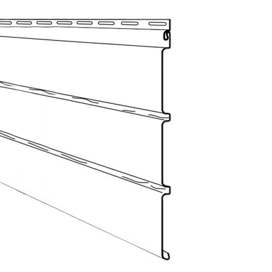 KP Building Products 12" Solid Brushed Triple 4" Vinyl Soffit — KPBSOFT4BRSS