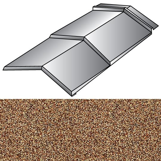 Unified Steel 8" x 14" Cap Shingle (Hip & Ridge) 2-Course — Roofing Accessories — BORCAPSH814ES
