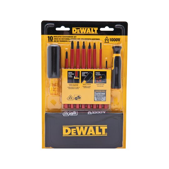 DeWalt 10-Piece Vinyl Grip Insulated Screwdriver Set