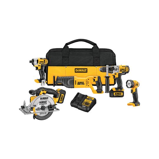 DeWalt 20V Max Cordless Lithium Ion 5-Tool Combo Kit (3 Ah)