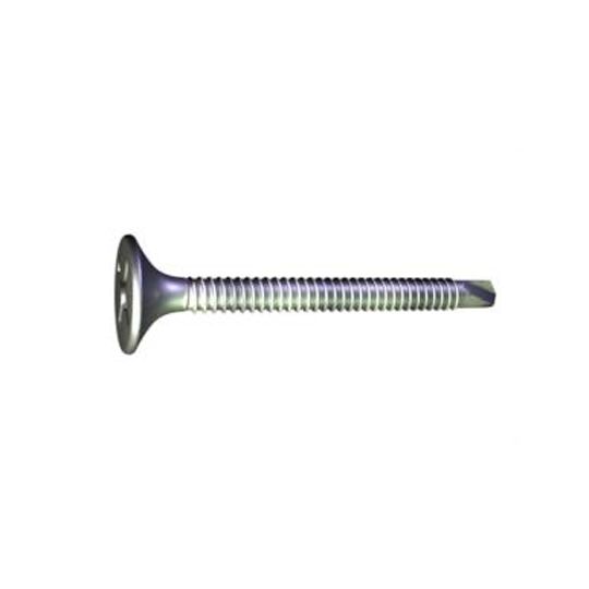 Grabber Construction Products #6 x 1-1/4" Scorpion Bugle Head Drill Point Clear Zinc Screws - Carton of 8,000