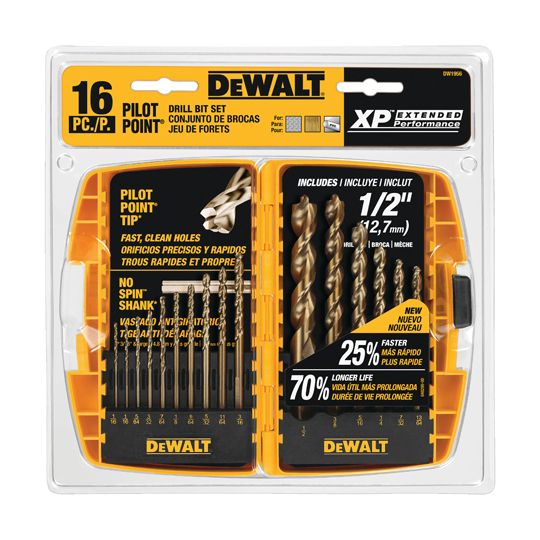 DeWalt 16 Piece Pilot Point Drill Bit Set