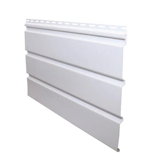 Mitten Building Products Triple 4" Solid Vinyl Soffit — MITSST4BRNI