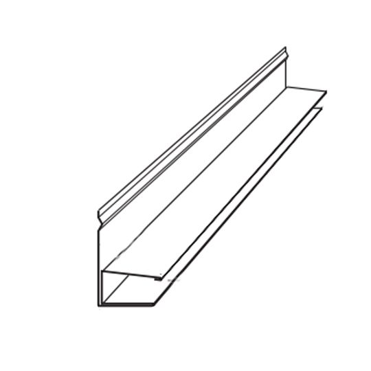 Mastic 1/2" Aluminum F-Channel with 1" Face — ACOSF162559