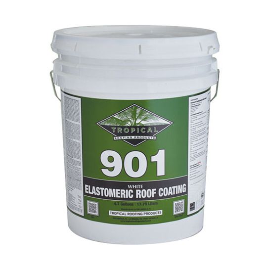 Tropical Roofing Products 901 Elastomeric Roof Coating - 5 Gallon Pail — Adhesives, Caulks & Sealants — TRO901WERC5