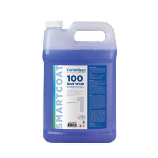 CertainTeed Roofing Smartcoat 100 Roof Wash Concentrated Industrial Strength Roof Cleaner & Degreaser - 1 Gallon Pail