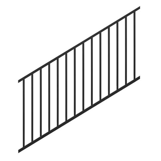 Trex Select Stair Rail Kit with Square Aluminum Balusters (no hardware) — TRXSSRKA636BK