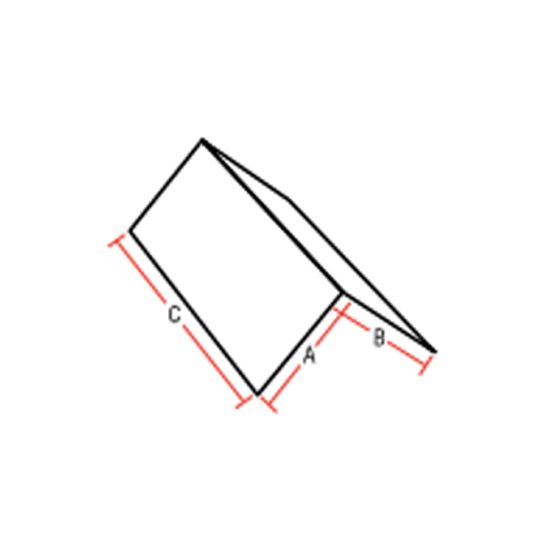Construction Metals 28 Gauge x 4" x 4" x 8" Galvanized Step Flashing