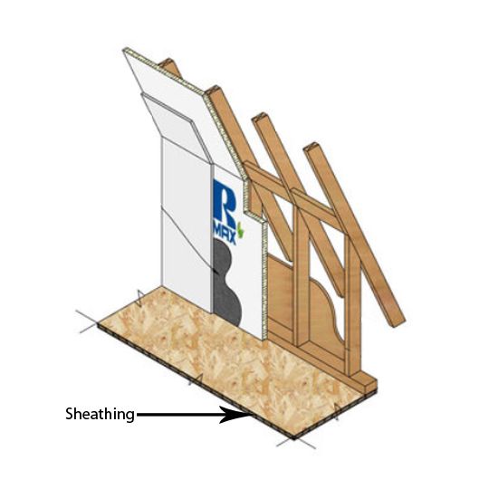 Rmax 3/4" x 4' x 8' R-Matte Plus-3 Polyiso Insulation Sheathing