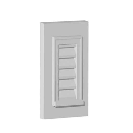Fypon Molded Millwork 18" x 30" Vertical Louver with 4" Flat Trim