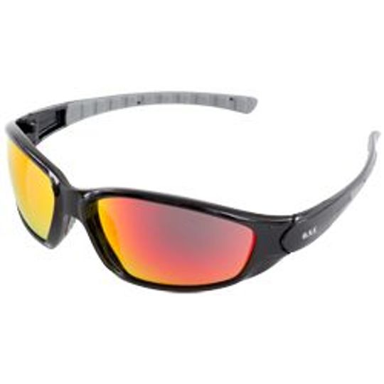 ERB Industries Ammo Sport Black Gloss Red Mirror Safety Glasses