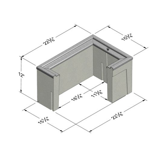Oldcastle Enclosures 16" x 22" Christy B1017 51JH Concrete Electric Box