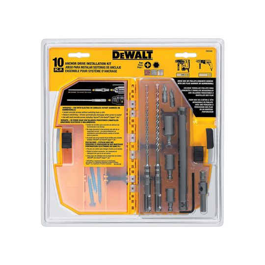 DeWalt 10-Piece Anchor Drive Installation Kit