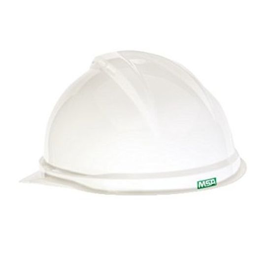 MSA Safety V-Gard 500 Vented Hard Hat, 4-Point Fas-Trac Iii — ORG3406493