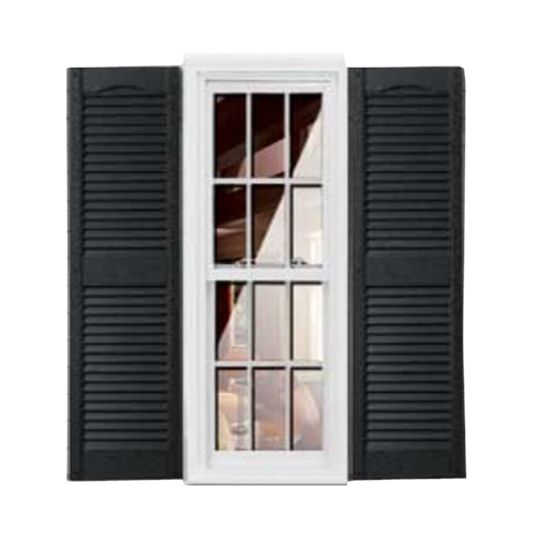 Girardin Moulding Cathedral Top Louver Shutters — GIRCTLV14X43BK