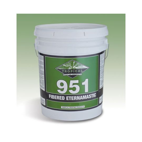 Tropical Roofing Products 951 Fibered Eternamastic Flashing Roof Compound - 3.5 Gallon Pail — Adhesives, Caulks & Sealants — TRO951G35TAN