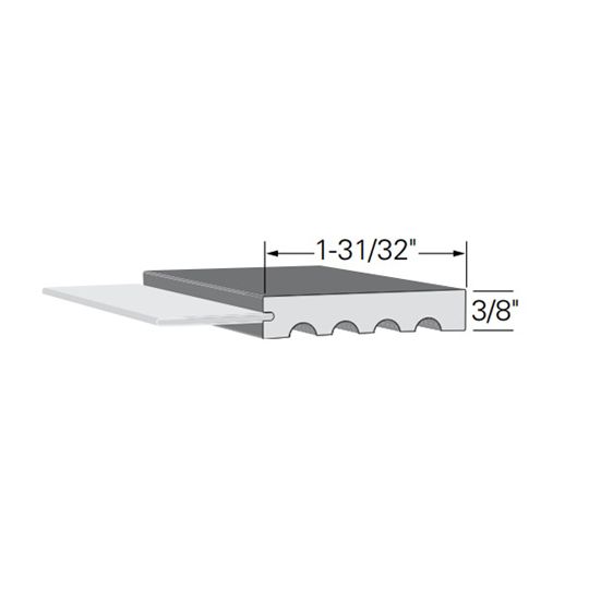 Kleer 16' Garage Door Weather Stop PVC Moulding