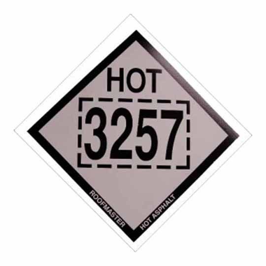 Roofmaster #3257 "Hot" Kettle/Tanker Sticker