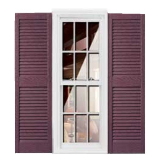 Girardin Moulding Straight Top Louver Style Shutters — GIRSTLV14X57BU