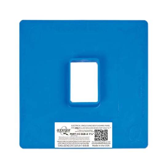Quickflash E-sgb-a 1-3/8" Electrical Single Gang Box Flashing Panel