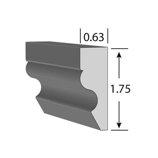Kleer 5/8" x 1-3/4" x 16' Band Moulding