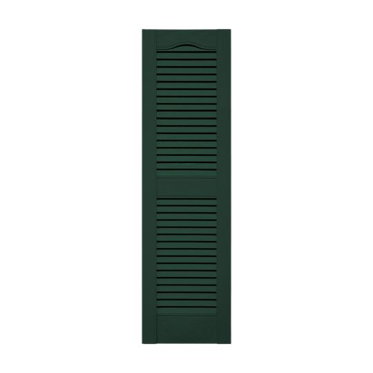TRI-BUILT Standard Cathedral Top Open Louver Shutters (Pair) — TRI011439122