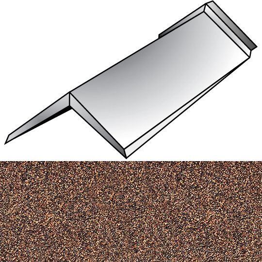 Unified Steel 6" x 14-1/2" Shake Cap Hip & Ridge — Metal Roofing — BORSHKCBC