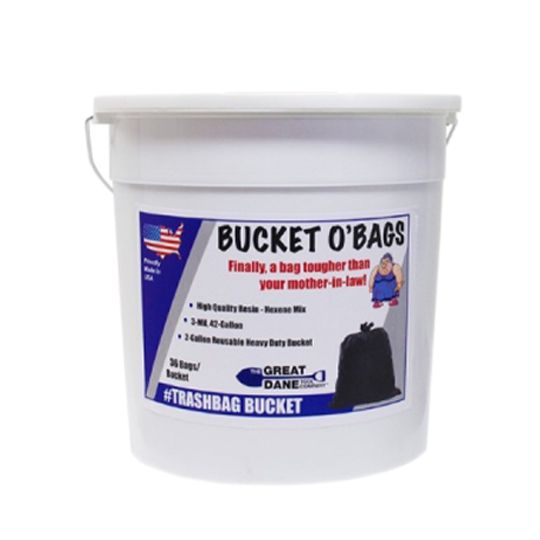 The Brush Man Trash Bag Bucket - 2.5 Gallon Pail
