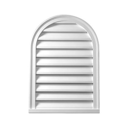 Fypon Molded Millwork 12" x 24" Functional Brickmould Style Cathedral Louver