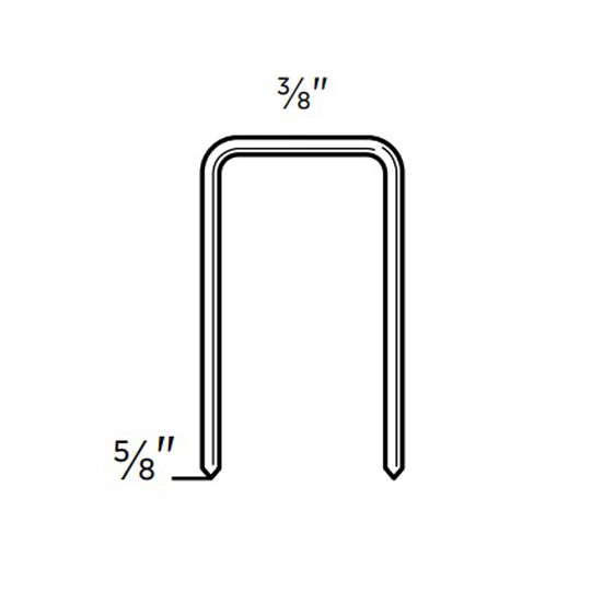 Senco 22 Gauge 3/8" Crown 5/8" Leg Galvanized Plain Fine Wire Staples - Carton of 27,000