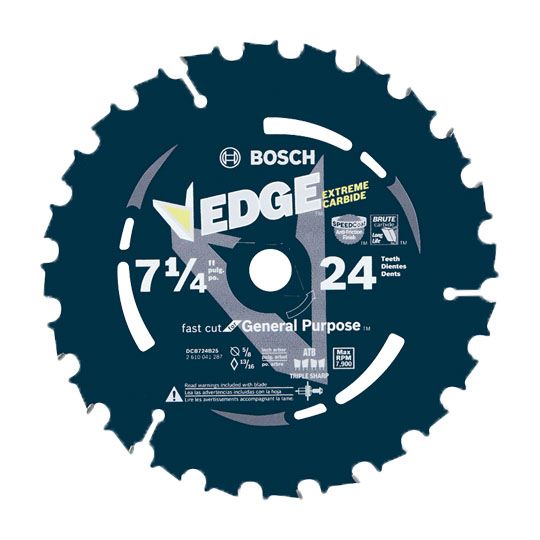 Bosch 7-1/4" 24 Tooth Edge Circular Saw Blades for Framing - Package of 25