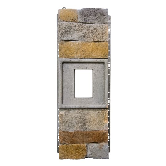 CertainTeed Siding STONEfacade Multicourse Electrical Box with Vertical Opening