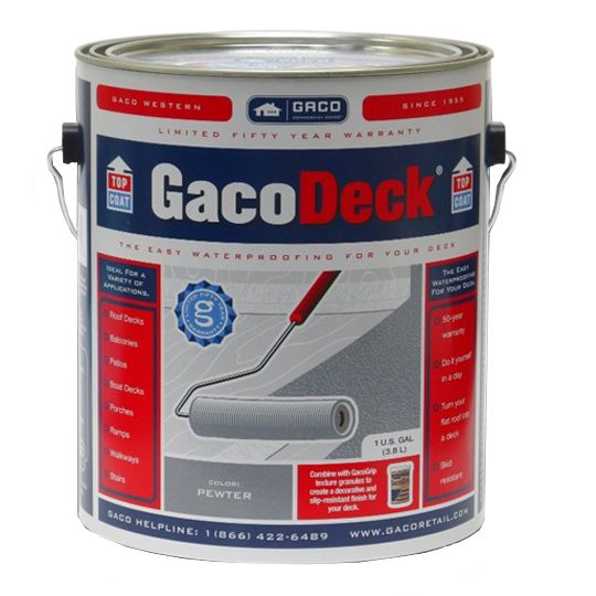 Gaco Western GacoDeck TopCoat - 1 Gallon Pail — GACGDTCPWG1