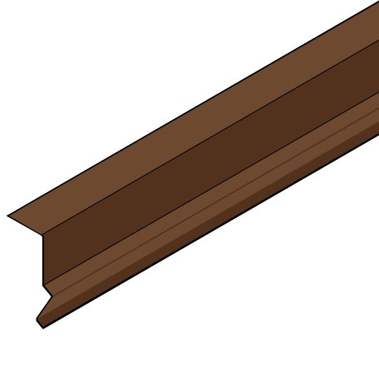 Unified Steel 2" x 3-1/2" x 120" Trim Cap Rake Metal