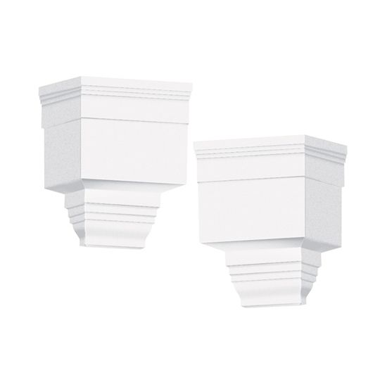 Mid-America Exterior Dentil Trim Left and Right End Cap Kit — MABEDCEC001