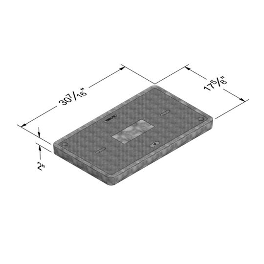Oldcastle Enclosures 17" x 30" Fibrelyte FL36 Composite Street Lighting Lid