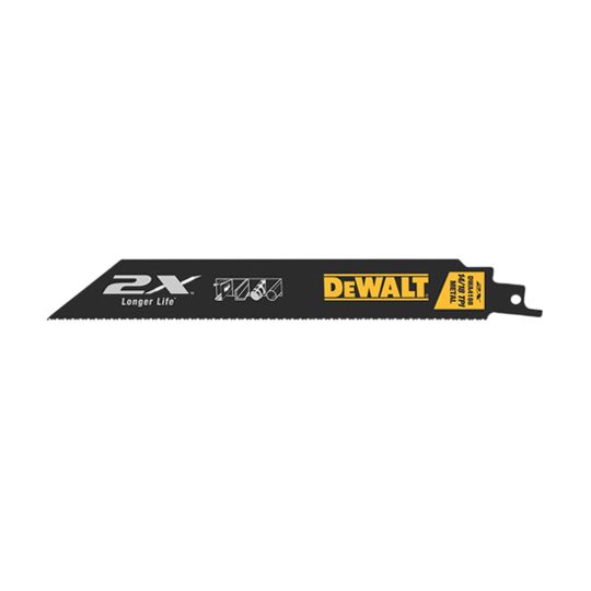 DeWalt 8" x 14/18 Tpi 2X Long Life Metal Cutting Reciprocating Saw Blades - Pack of 2