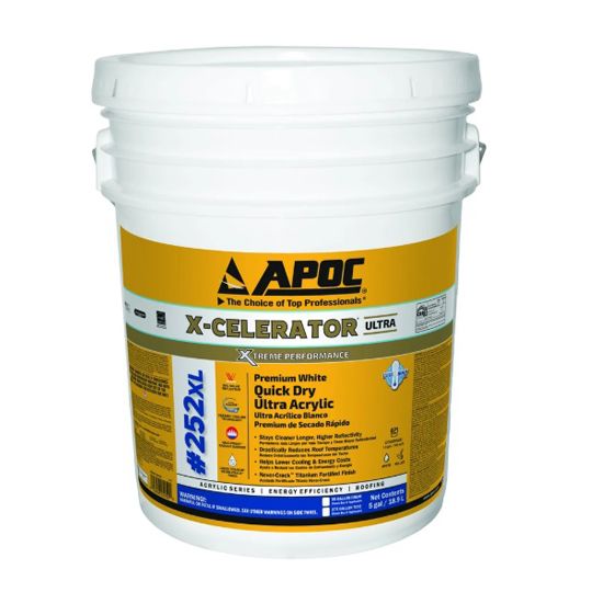 APOC 252 X-Celerator Premium Quick Dry Ultra Acrylic Roof Coating — Adhesives, Caulks & Sealants — GHOAP252QDT5