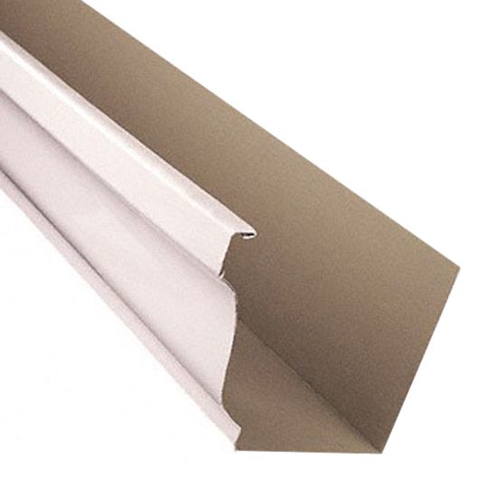 Berger Building Products .032" x 8" x 10' K-Style Painted Aluminum Gutter Straight Back — BBPK10328