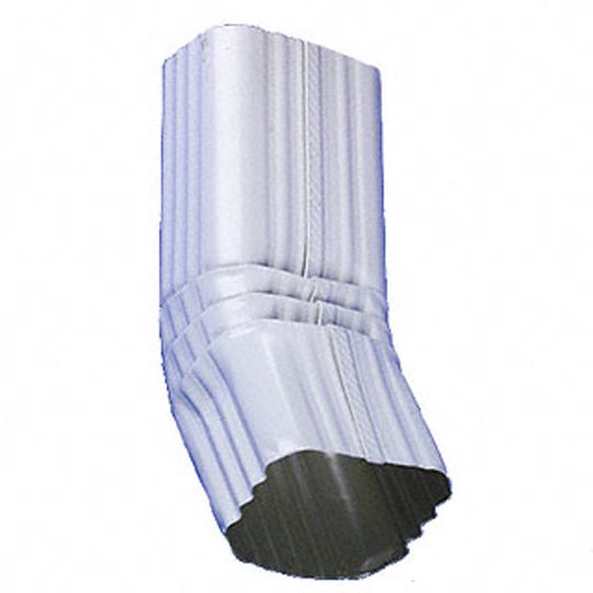 Berger Building Products .016" x 2" x 3" Square Corrugated A-Style Painted Aluminum 30° Elbow — BBP3AES80W30