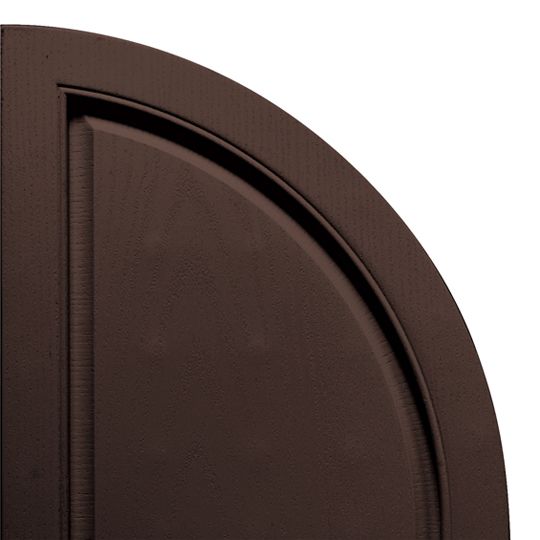 TRI-BUILT Quarter Round Arch Open Louver Shutter Top (Pair) — TRIATL14RD009