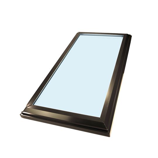 Sun-Tek Size 2549 Model iCMG Impact Curb Mount Glass Skylight with Bronze Frame
