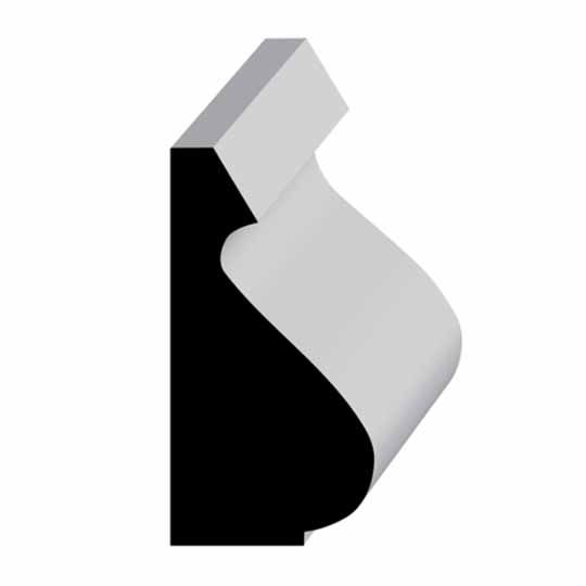 Wholesale Millwork 11/16" x 1-3/8" Primed Finger-Jointed Base Cap Moulding