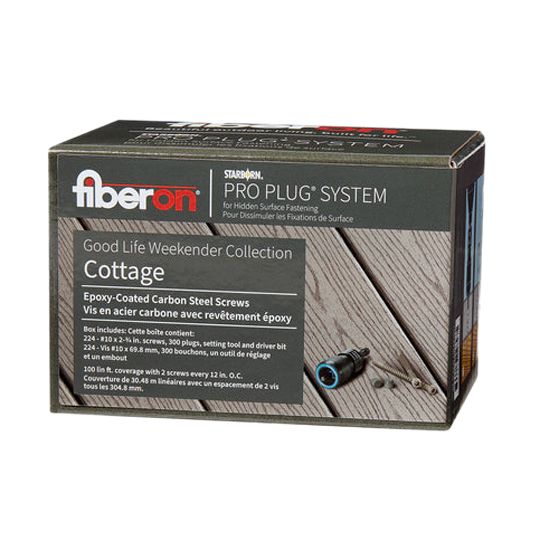 Wolf Home Products Fiberon Starborn Pro Plug System for Decking - 100 Lin. Ft. Carton — WLFFPP100COT