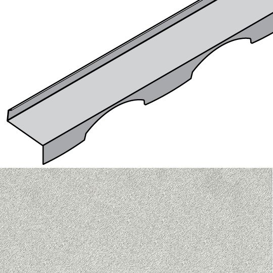 Unified Steel 3-3/4" x 79" Barrel-Vault Top Row — BORTRVB79DO