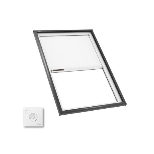 Velux Fixed Curb-Mounted Skylight With Low E - Solar Blind and Remote — VELFCM4672LAM