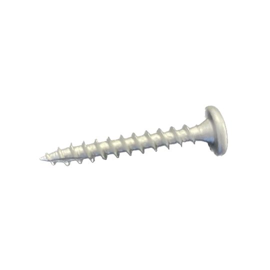 Direct Metals #10 x 1-1/2" Panclip Silver-Coated Low Profile Head Mtw Screws - Bag of 250